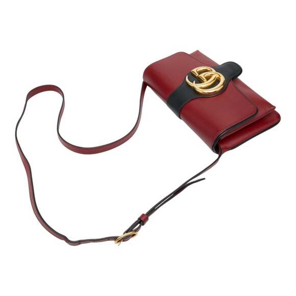 GUCCI Authentic Black Leather GG Marmont Shoulder Bag - Picture 4 of 11